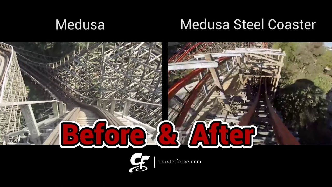 Medusa / Medusa Steel Coaster - Before & After the conversion