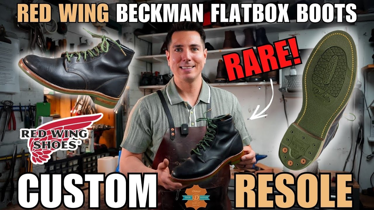 Red Wing 9060 Flatbox Beckman in Black Teacore: Ultimate Custom Resole