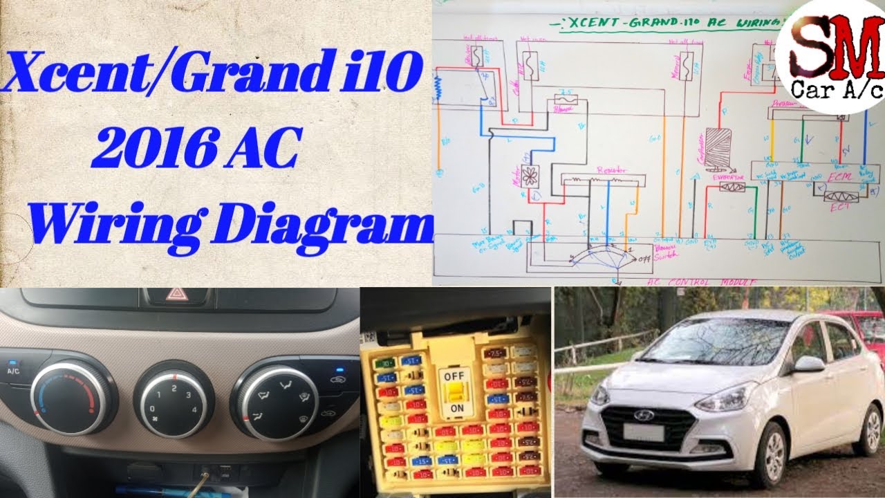 Grand i10/Xcent AC wiring diagram//grand i10 , Xcent Automatically Ac  Kaisa on off Hota hai