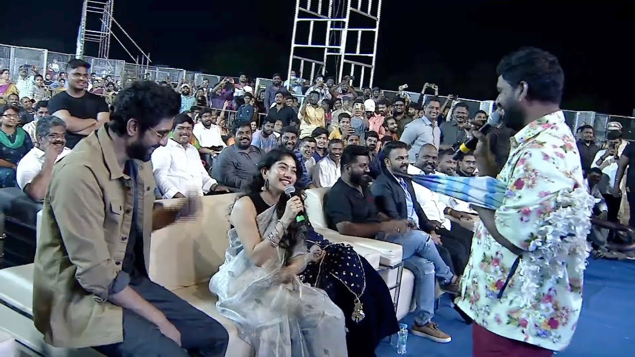 Bithiri Sathi Funny Interaction With Team Virata Parvam @ Virata Parvam Aathmeeya Veduka