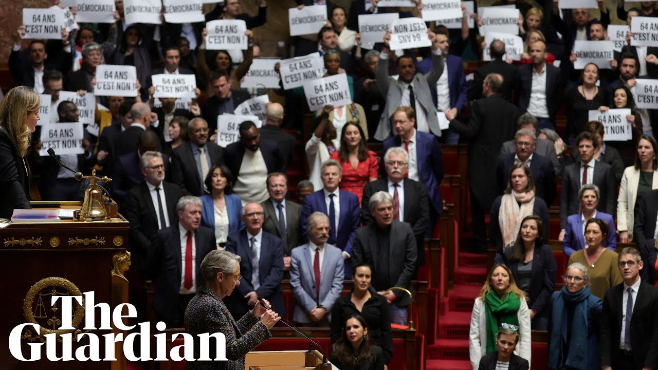 French MPs sing Marseillaise and boo as PM forces through pension reform bill