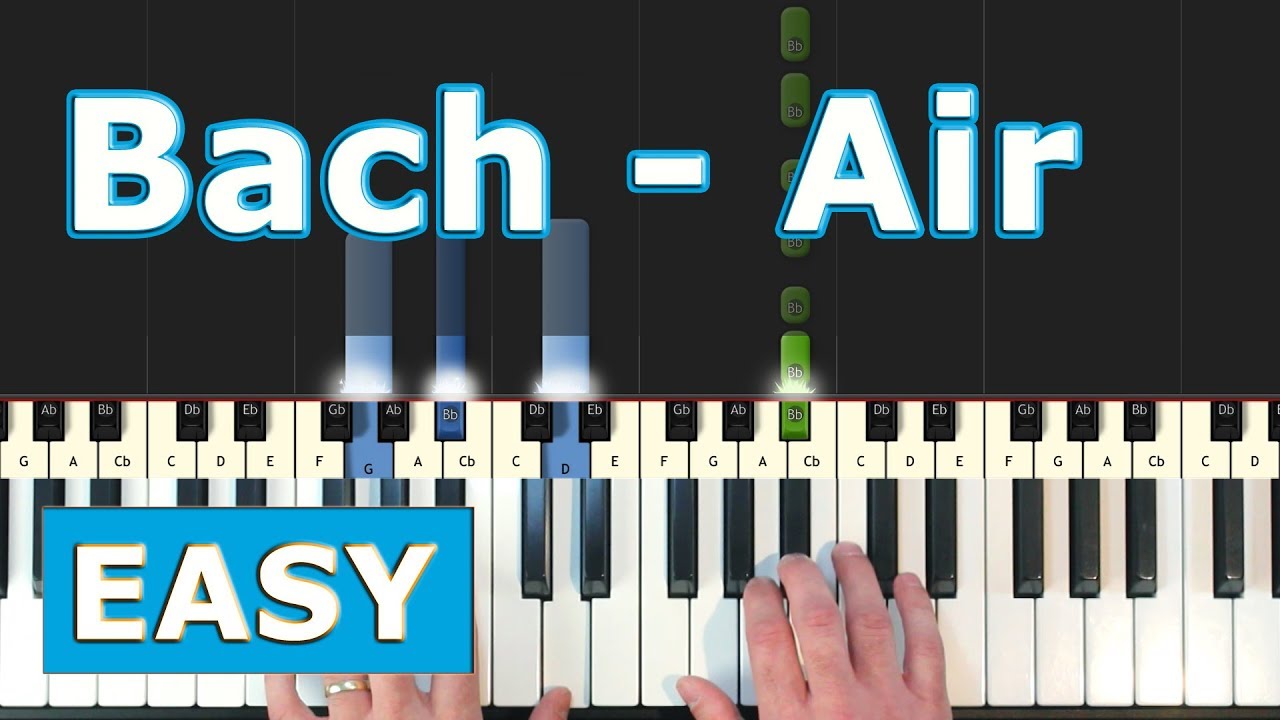 Bach - Air on the G String - EASY Piano Tutorial