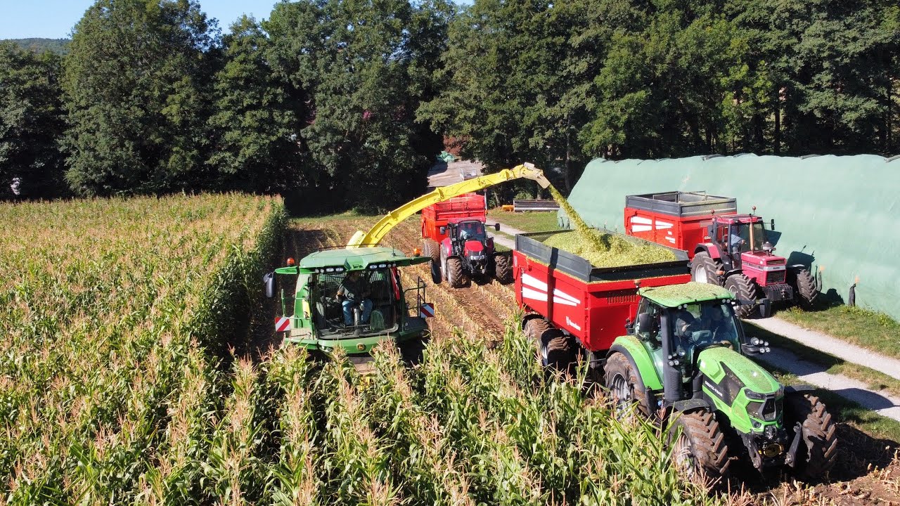 🇫🇷 ensilage de maïs 2023 🌽/ Nouvelle John Deere 8300i 8 rangs!