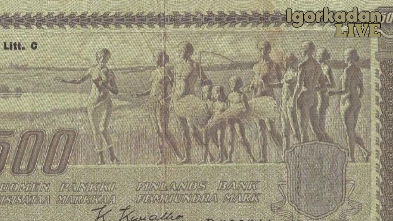Банкноты Финляндии. 50 и 100 марок 1939 г. 100 Markkaa 1939. Финская марка. Необычные банкноты мира.
