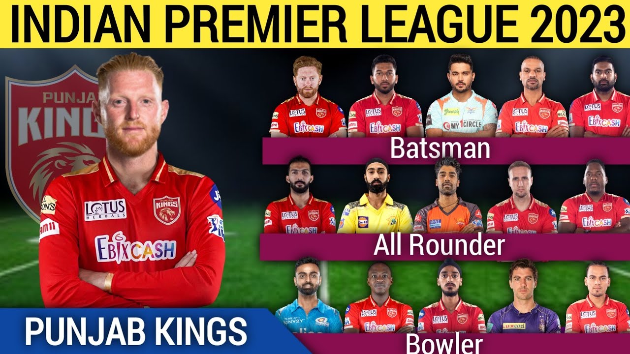IPL 2023 | Punjab Kings | Pbks Team Final Squad  | Pbks Best & New Squad 2023 |