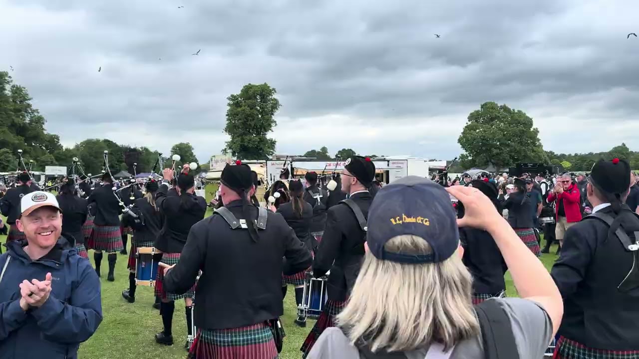 Field Marshal Montgomery Pipe Band march off as European Champions 2026