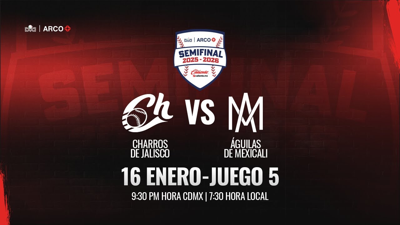 Charros de Jalisco vs Águilas de Mexicali || 16 de Enero de 2026