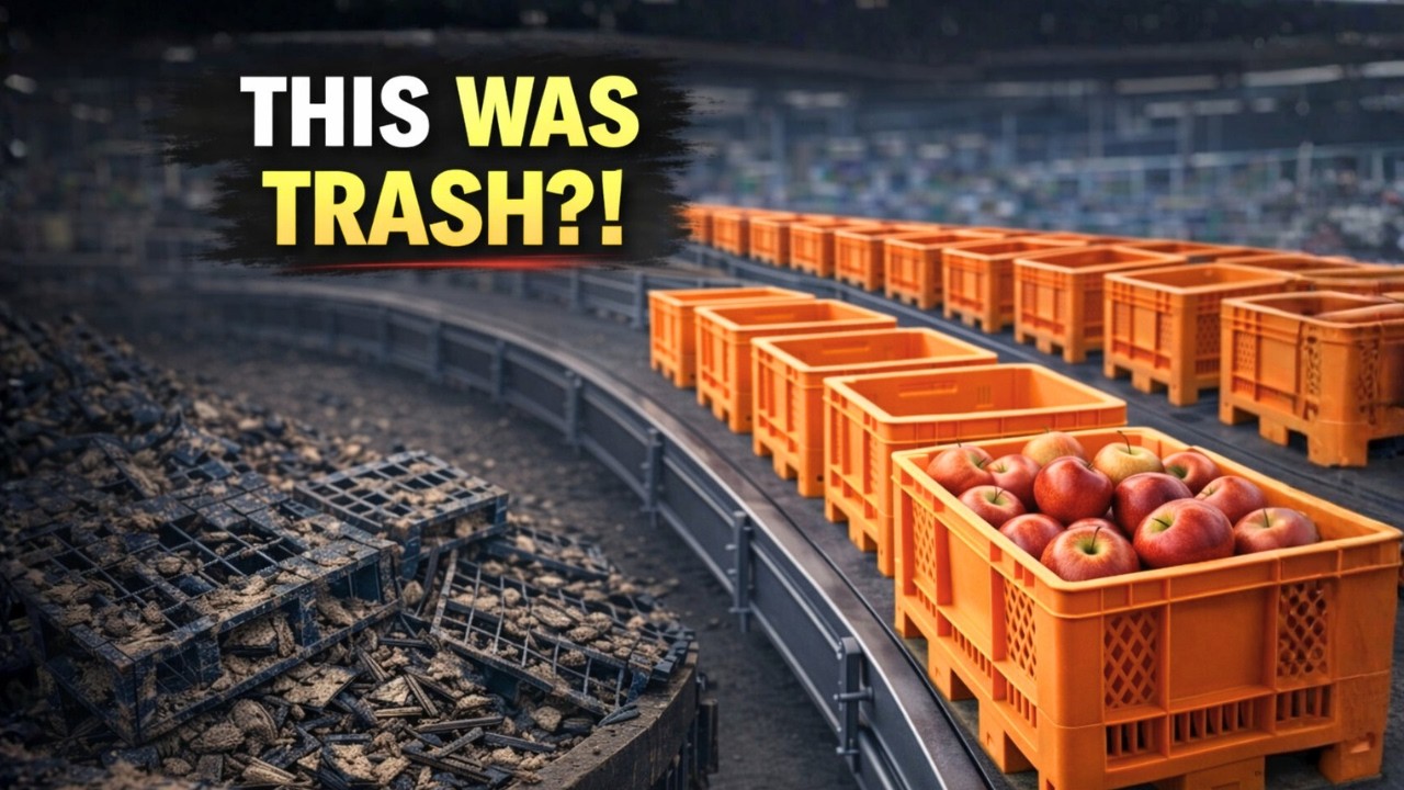 1,000 Broken Plastic Pallets Recycled Into Giant Food Crates