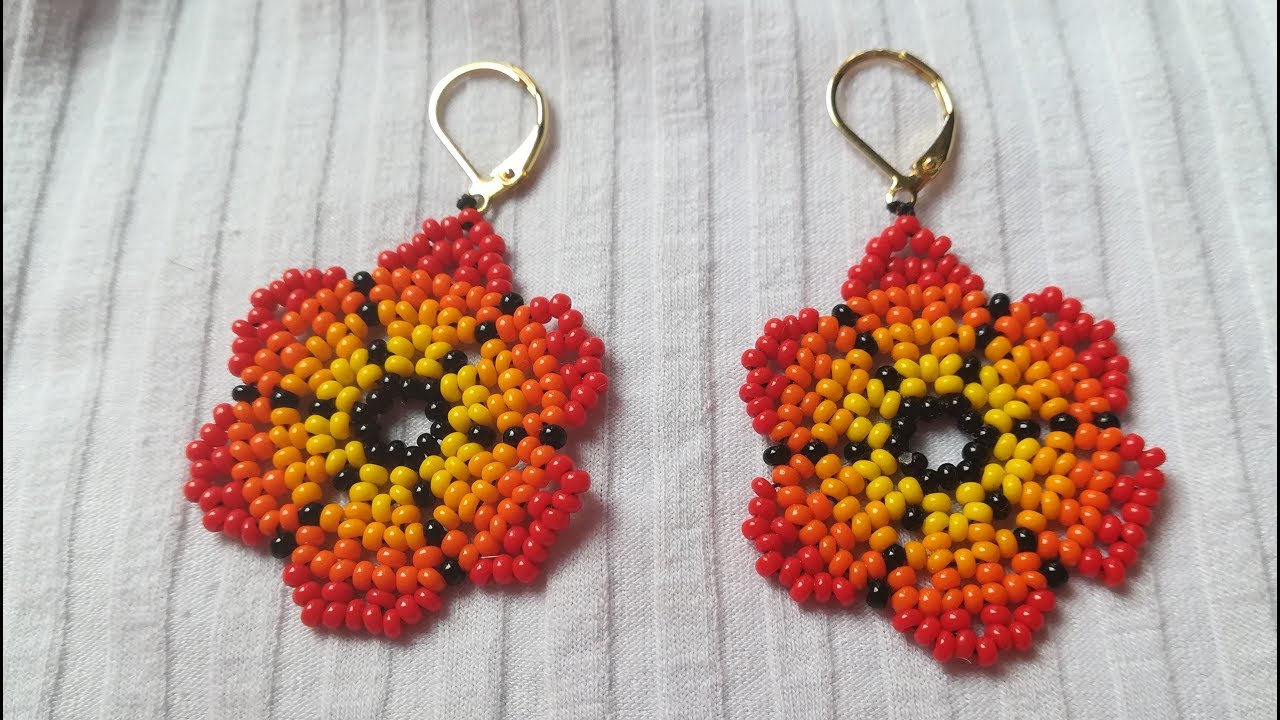 ARETES DE FLORES PASO A PASO EN MOSTACILLA