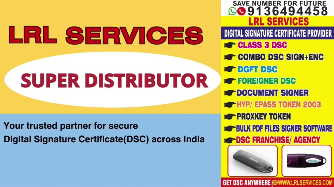 LRL Services – India’s Leading DSC Super Distributor / DSC Provider