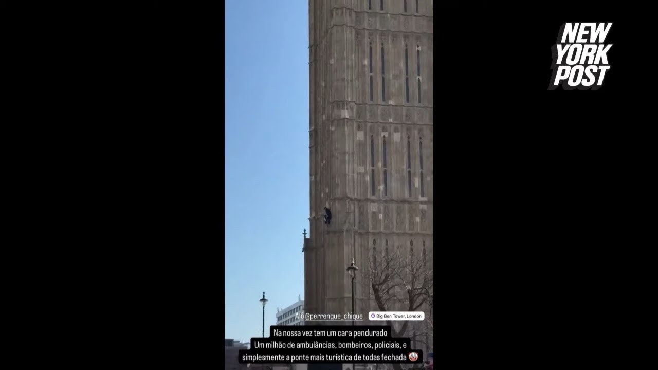 Pro-Palestine activist arrested for climbing Big Ben