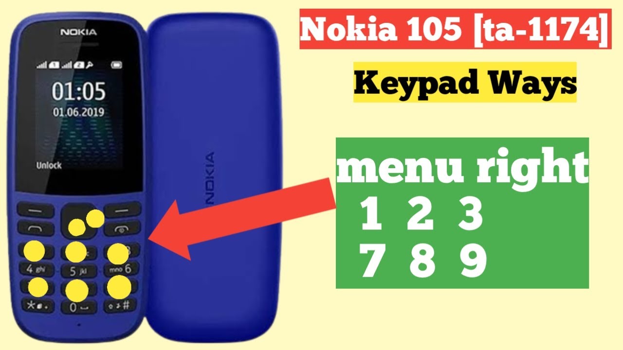 Nokia 105 (Ta-1174) восстановление клавиатуры / Решение проблемы неработающих кнопок меню, вправо...