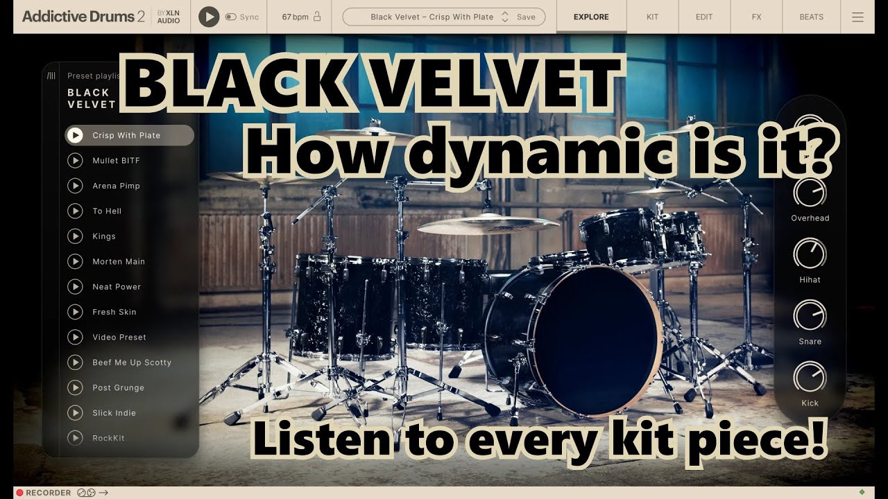 Addictive Drums Sound Review: Black Velvet | No Talking | 2024 | 2025