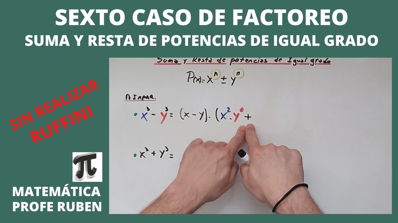Sexto caso de factoreo: Suma y resta de potencias de igual grado