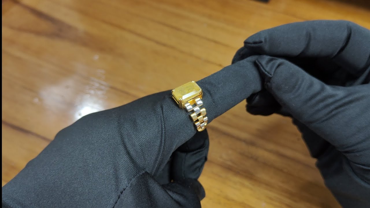 All process of making a watch ring#pukhraj gold ring#trending how to make a watch ring in gold .