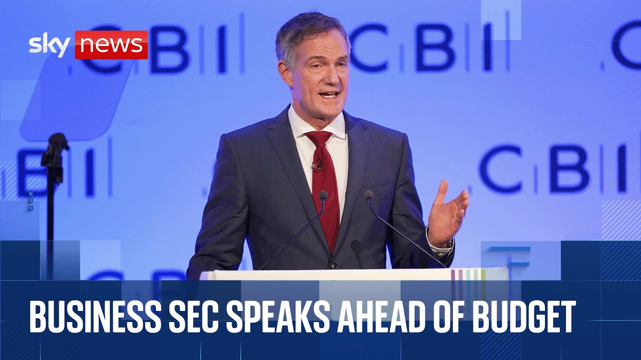 Business Secretary Peter Kyle addresses business conference ahead of the budget