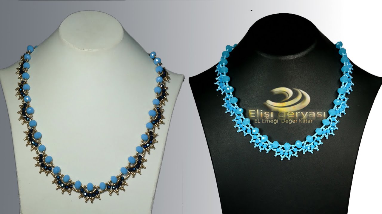 Kirpik  boncuklu Kolye yapımı Beaded necklace making