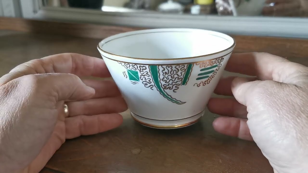 Salisbury China Bradleys Art Deco 9165 Open Sugar Bowl