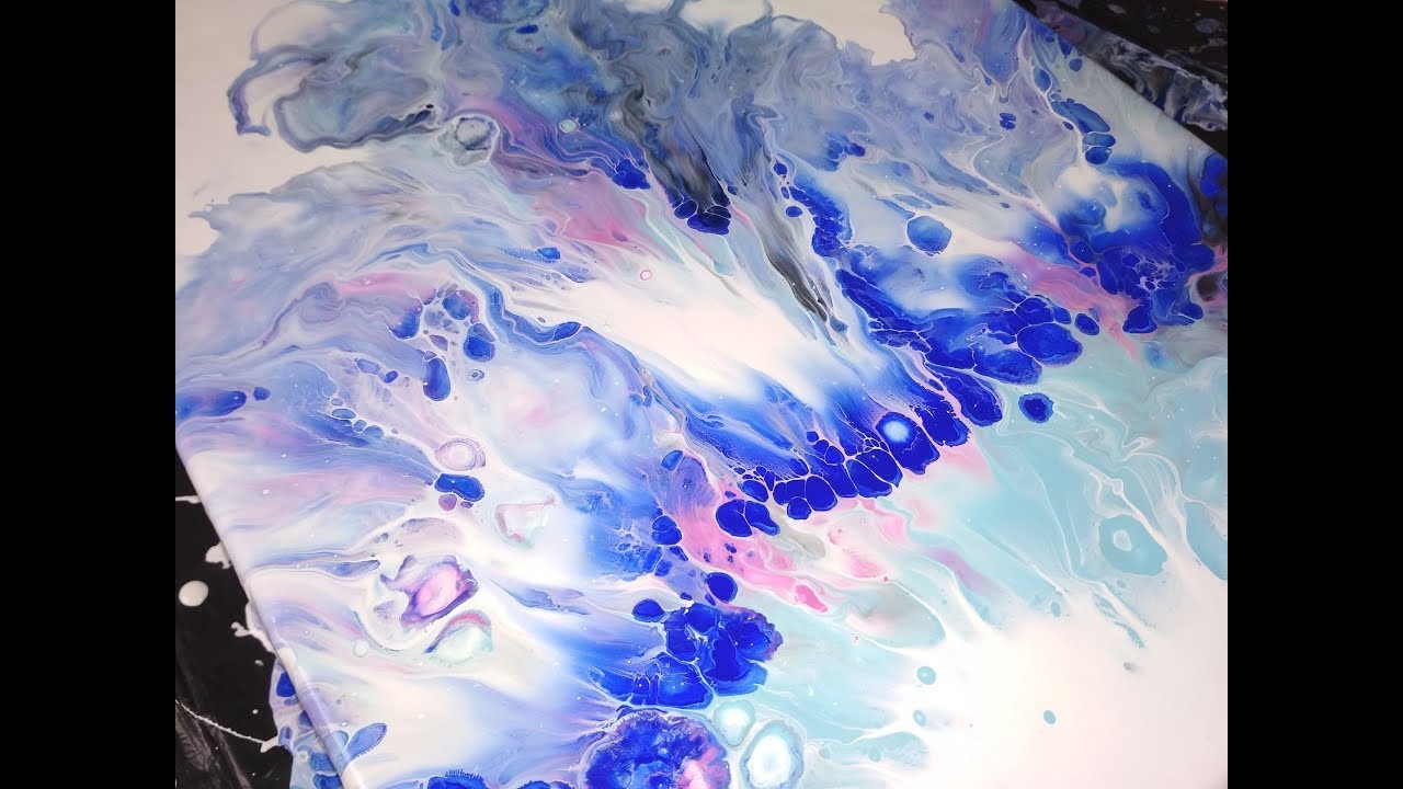 ABSTRAKTNÍ OBRAZ - Akrylové lití / tekutý akryl - Dutch pour