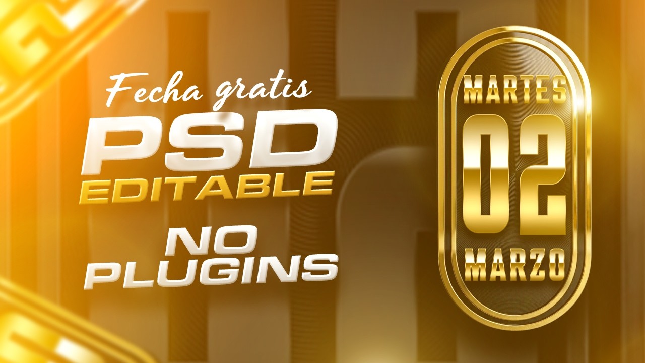 FECHA PSD EDITABLE GRATIS  PARA  PHOTOSHOP   TUTORIAL DE USO - NO PLUGINS