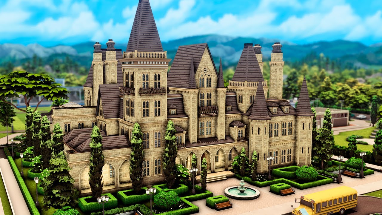 ESCOLA PARTICULAR PARA CRIANÇAS RICAS (NO CC) - The Sims 4 Speed Build