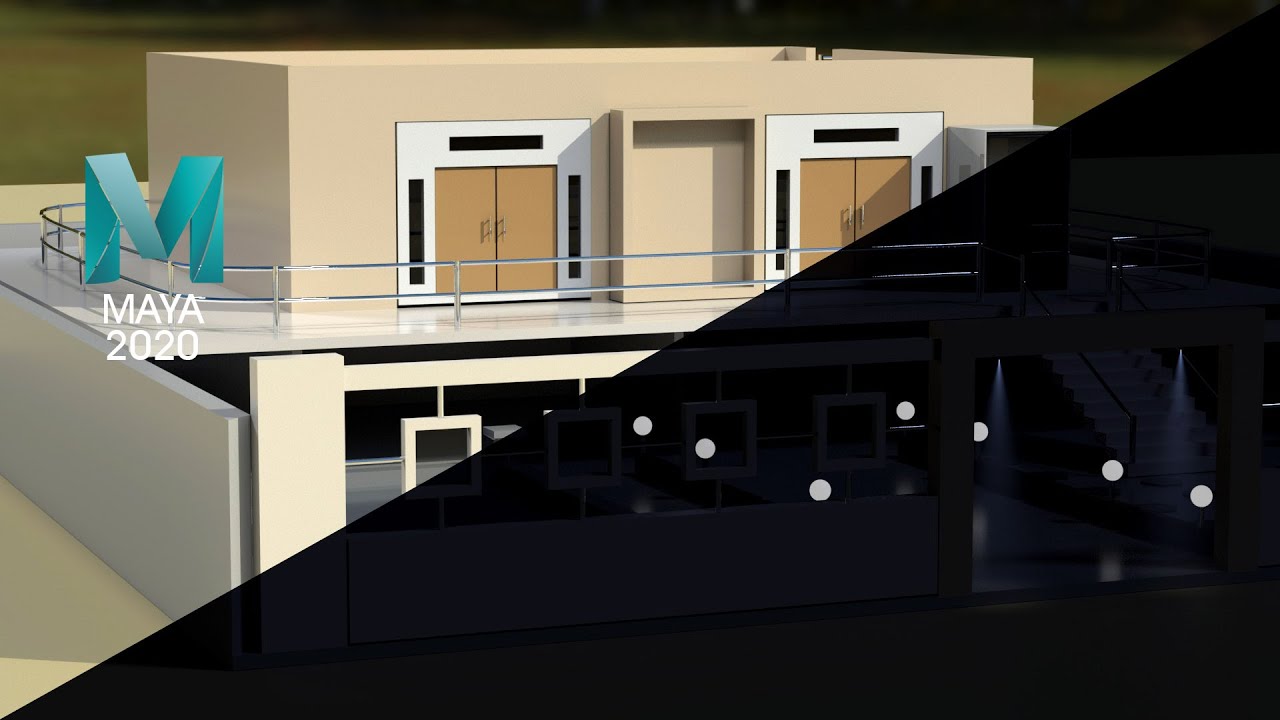 Autodesk Maya: - Dream House Exterior Model