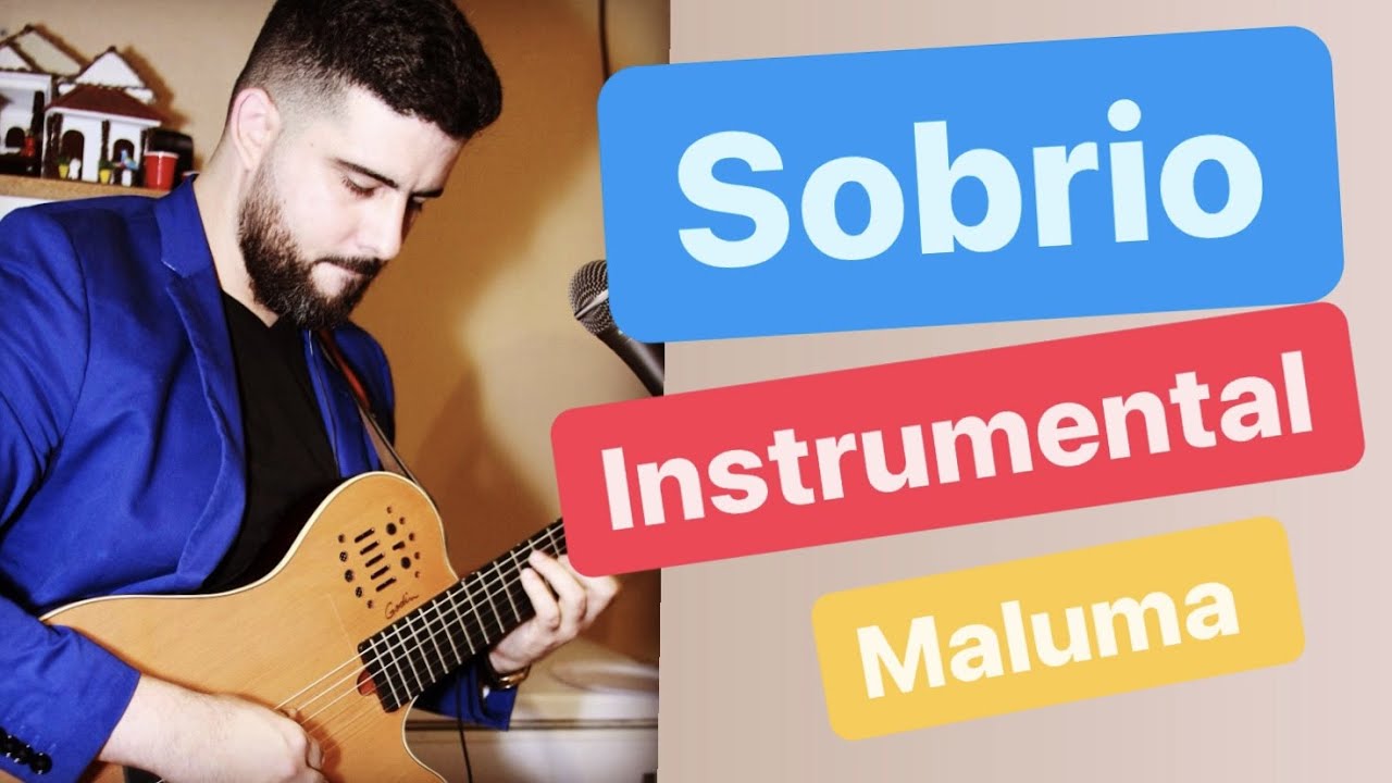 ✅Sobrio Maluma Guitarra Instrumental. Como tocar Sobrio de Maluma en Guitarra + Pista - Karaoke