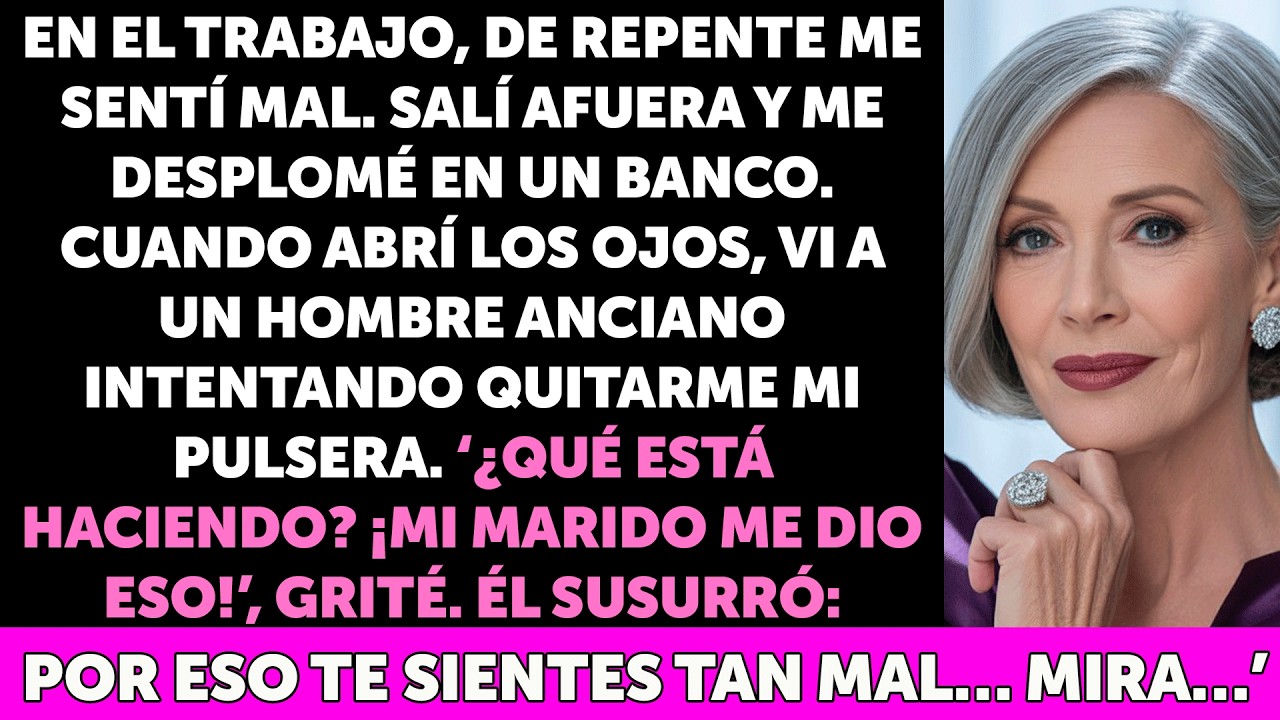Me sentí mal en el trabajo, me desmayé afuera… y al despertar un hombre sujetaba mi muñeca