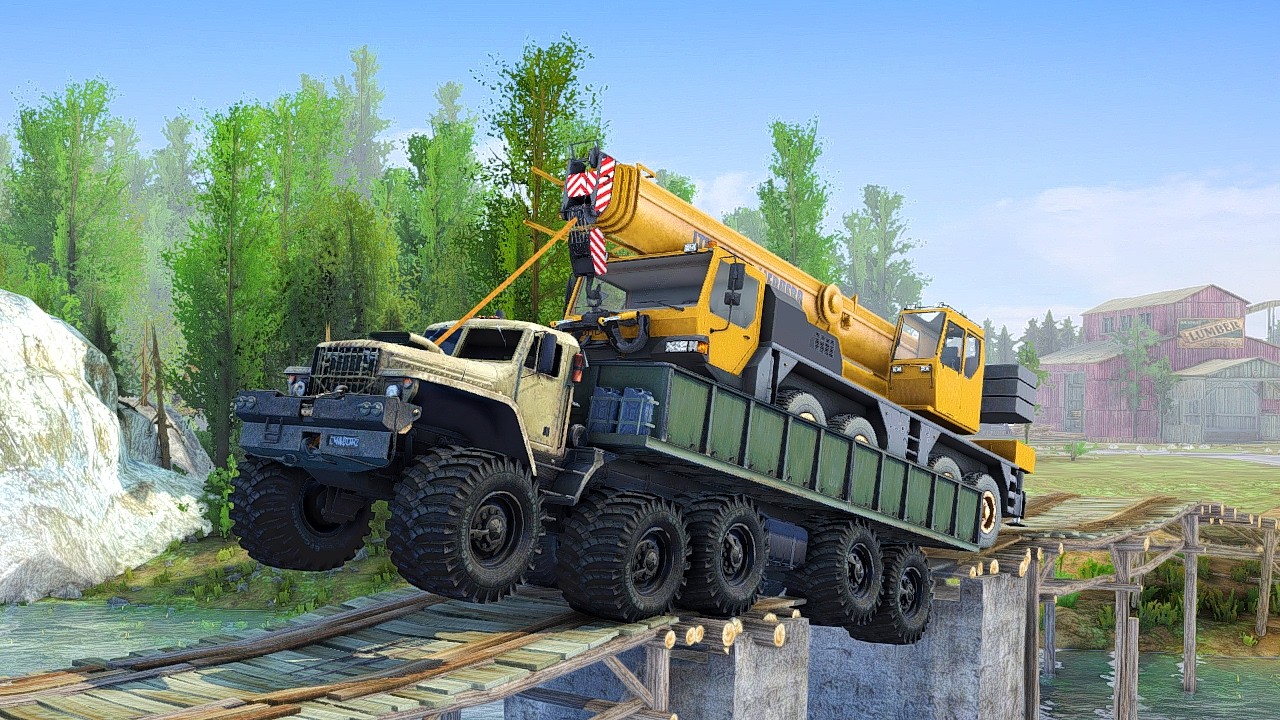 Towing Trucks Dominating River Crossings with Incredible Capabilities