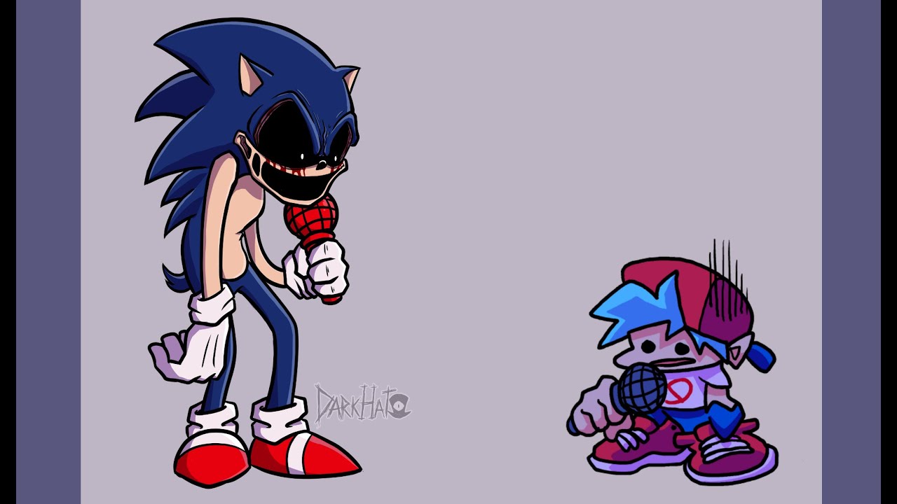 👁️My idea of FNF Sonic. EXE concept art mod remastered :3