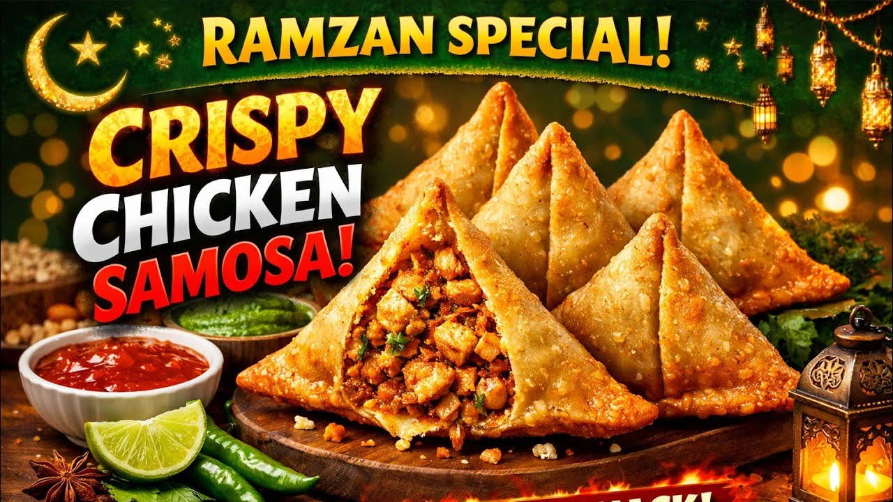 Ramzan Special Crispy Chicken Samosa – Perfect Iftar Snack in 8 Minutes!