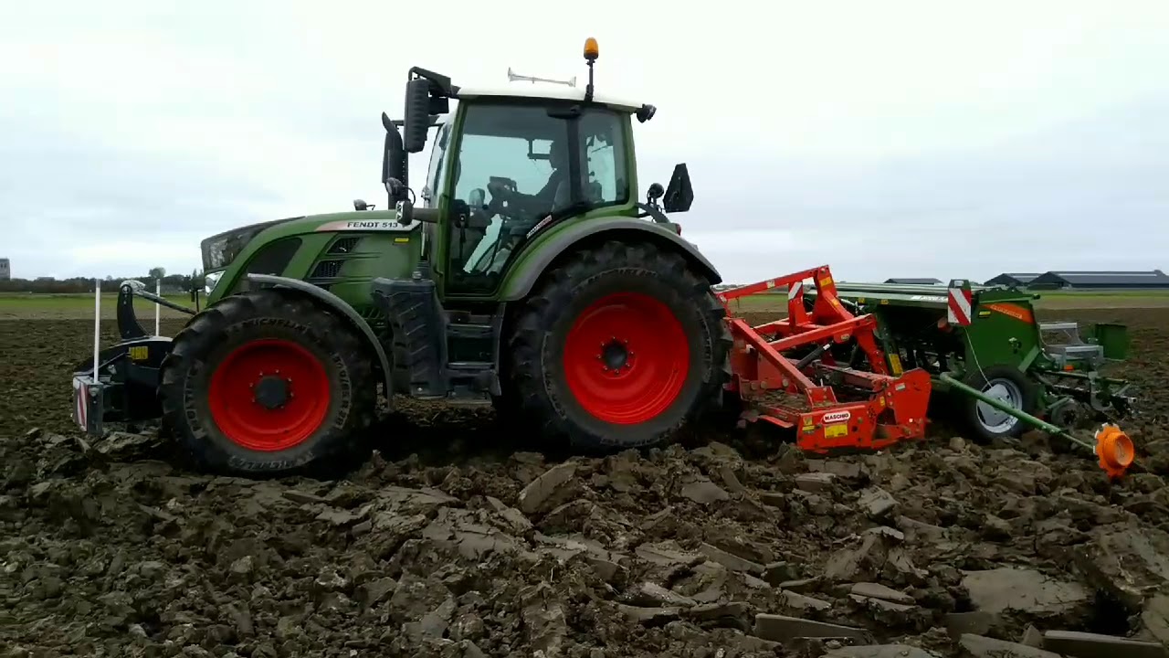 Wintertarwe zaaien met een Fendt 513 Vario