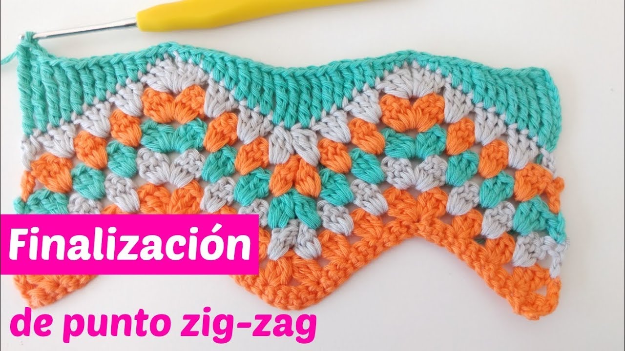 Cómo finalizar el punto zig-zag derecho