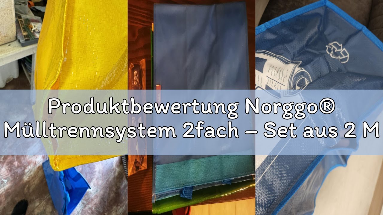 Produktbewertung Norggo® Mülltrennsystem 2fach – Set aus 2 Mülltrennsysteme für Plastik und Papier –