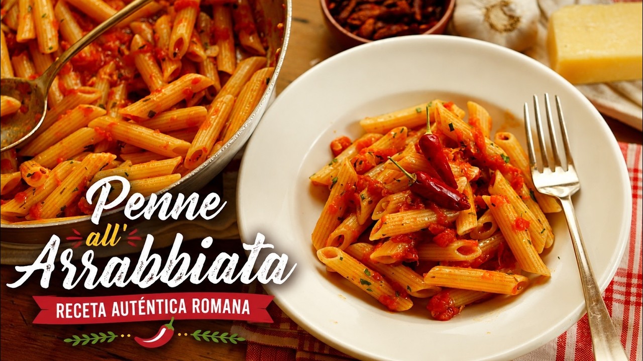 Penne all’Arrabbiata — Una Receta Romana Auténtica, Simple y Picante🌶️