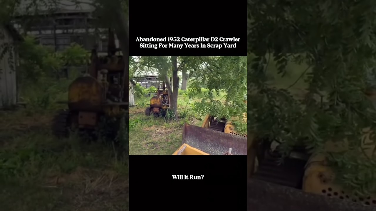 Abandoned D2 crawler sitting many years in scrap! #willitrun #restoration #restore #mechanic #viral