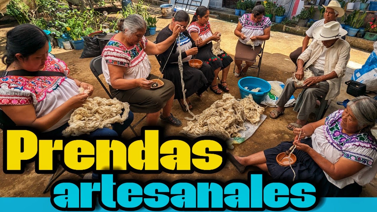 HUEYAPAN PUEBLA/ ESQUILA, LAVADO Y SELECCIÓN DE LANA, TEÑIDO Y BORDADO DE ROPA ARTESANAL/DOCUMENTAL