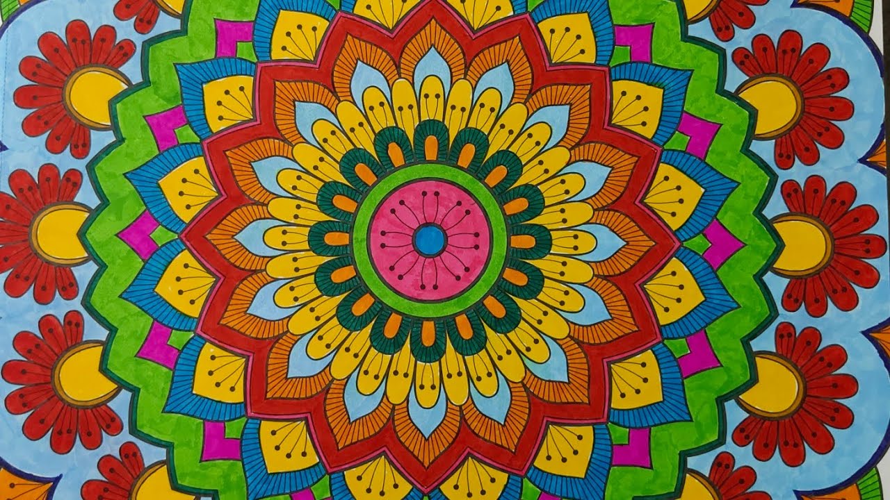 Mandala Coloring| Beautiful Mandala| Relaxing| Full of Colors| Mandala| Mandala Series|