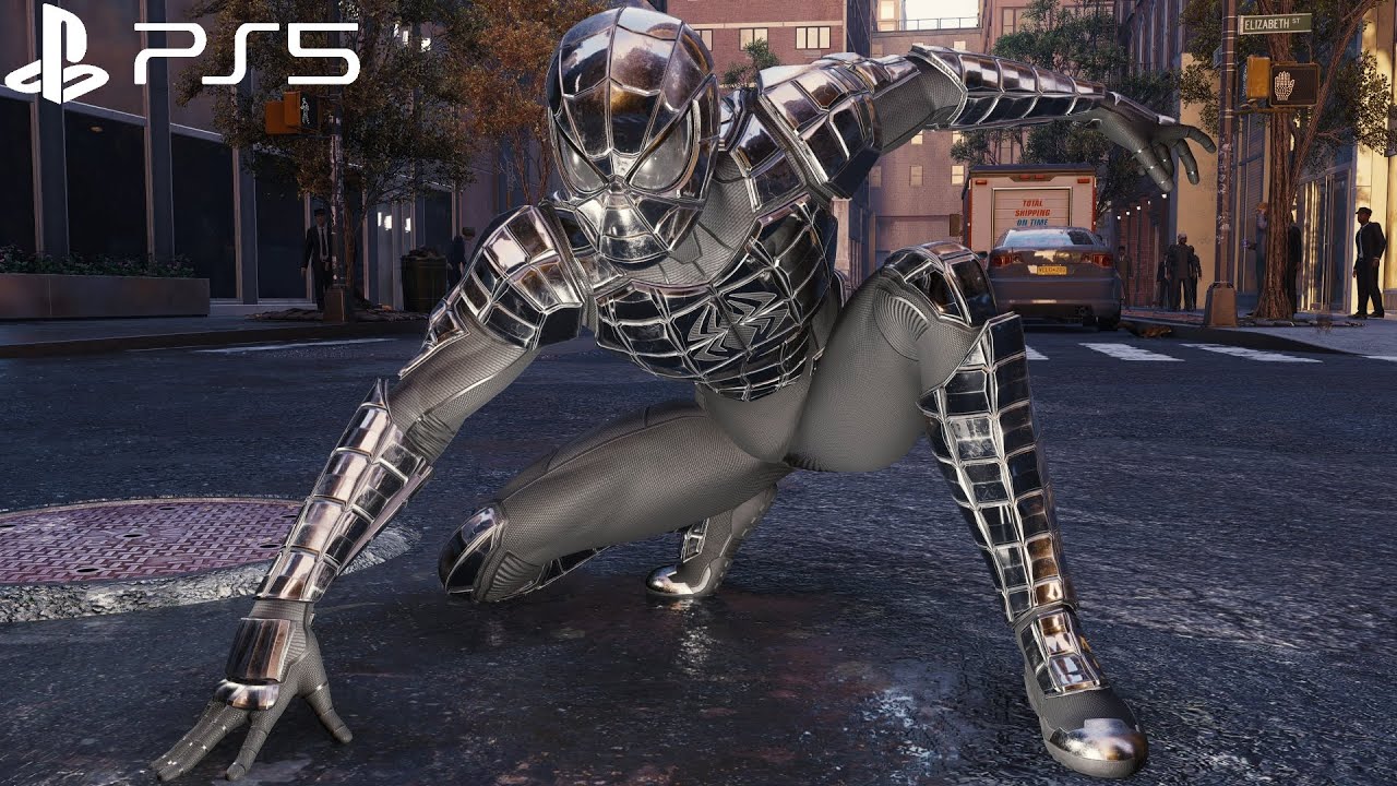 Spider-Man Remastered PS5 - Spider-Armour MK I Suit Free Roam Gameplay (4K 60FPS Performance RT)