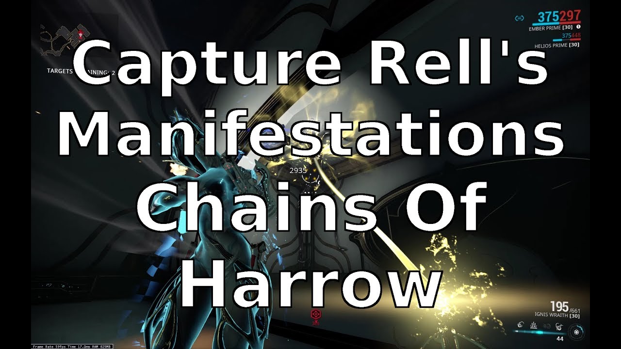 Capture Rell's Manifestations Derelict Chains of Harrow Warframe