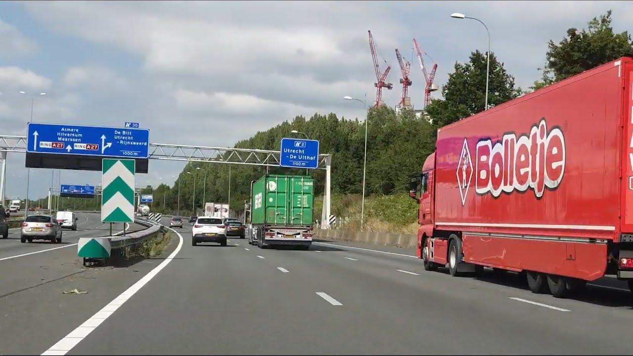Dashcam Beelden Utrecht: A2》A12》A27》A28.