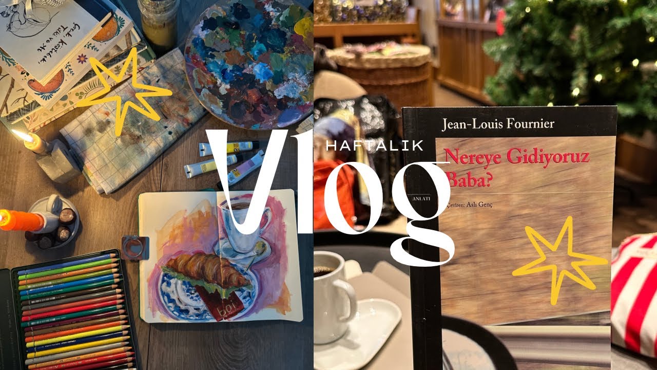 Haftalık vlog || biraz kitap biraz resim ✨çokca sinir bozucu ajanda süreci📖