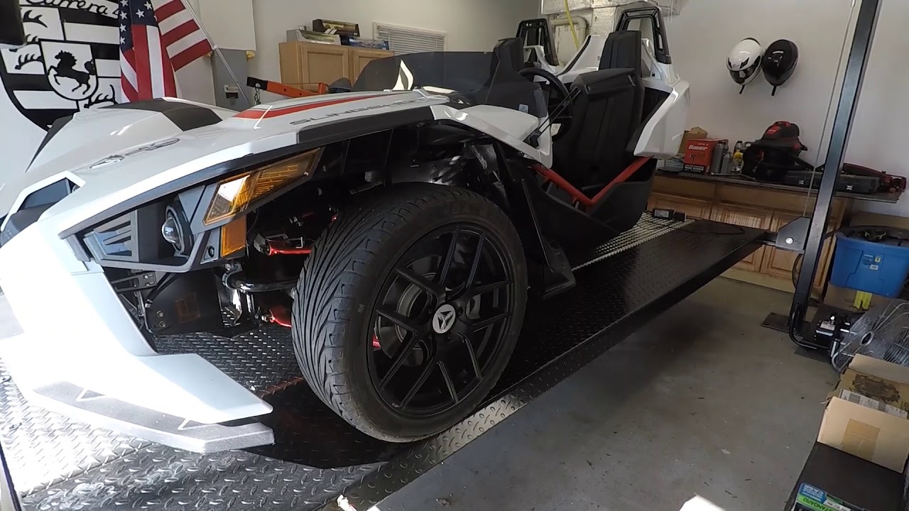 Modified 4 post lift for Polaris slingshot !