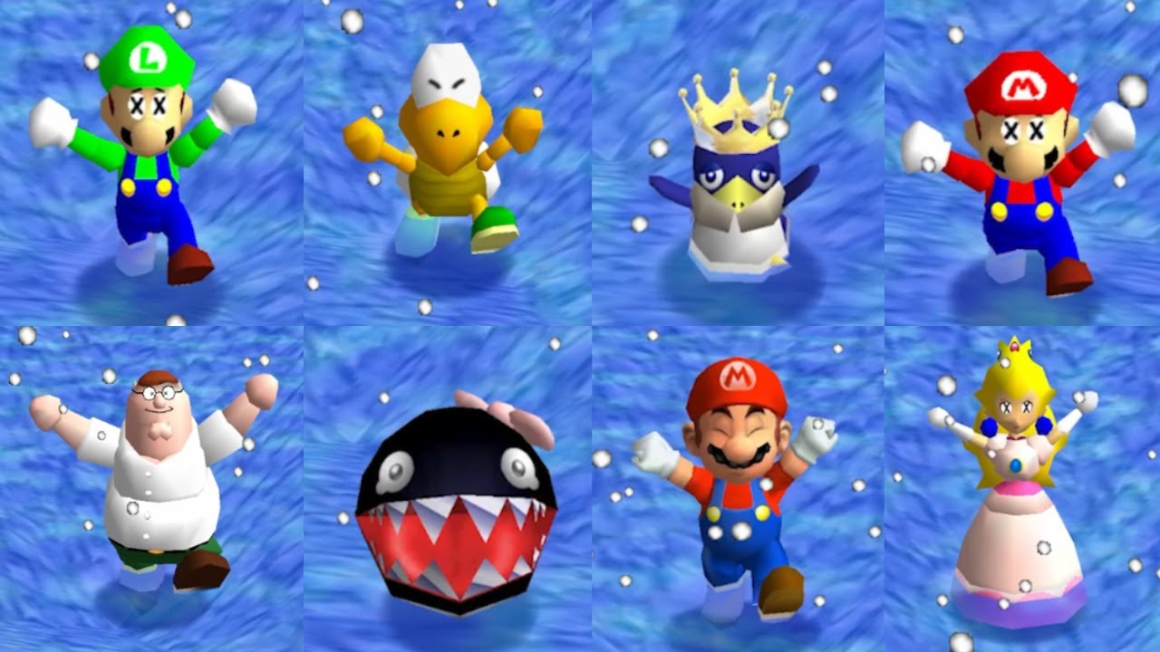 All Characters new Gamer Over Animations in falling Ice