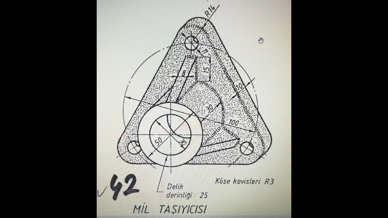 Solidworks Mil Taşıyıcısı Çizimi