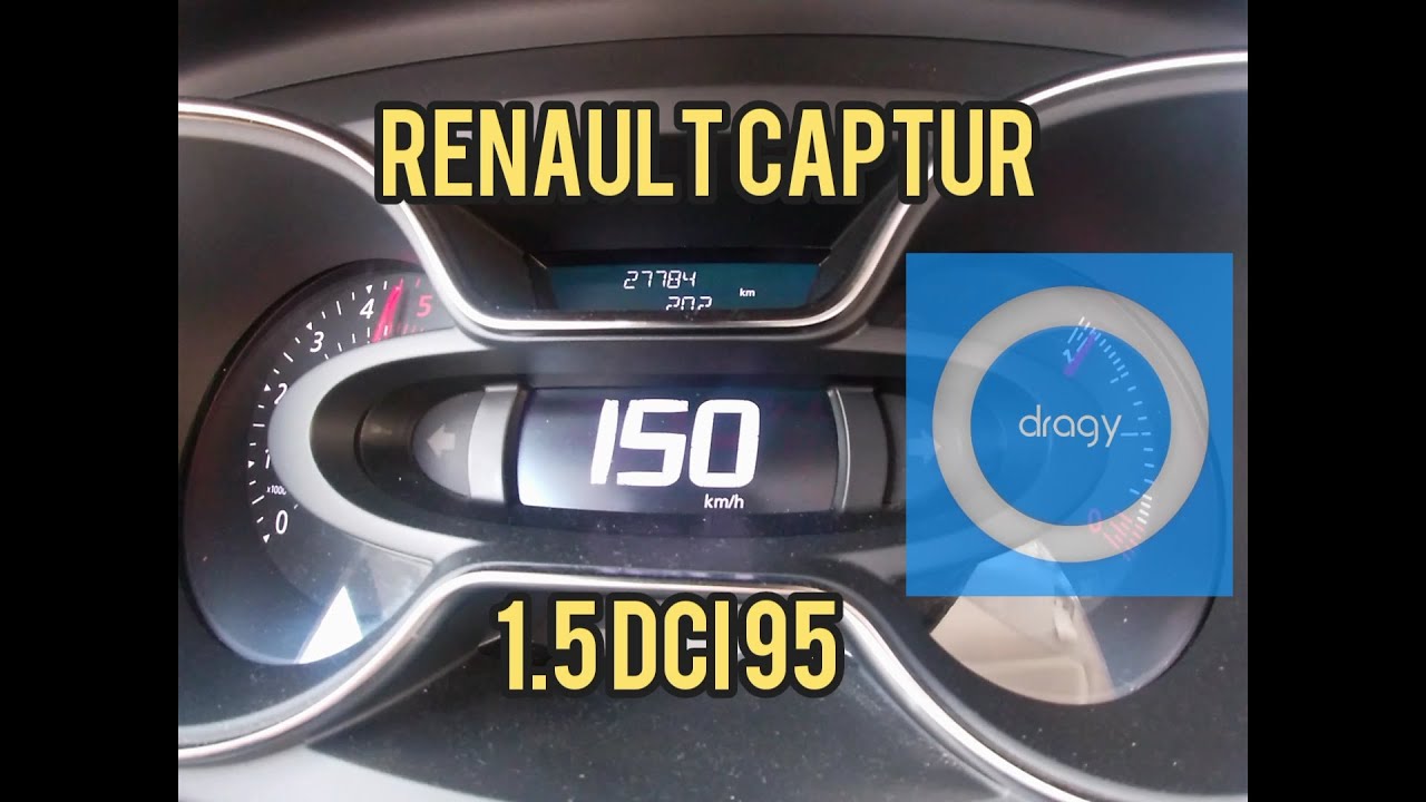 Renault Captur 1.5 Dci 90 HP Acceleration 0-100 Km/h & 60-160 Km/h