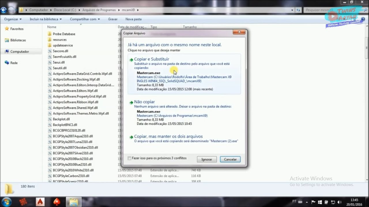 Installing MasterCAM X9 in Laptop/PC
