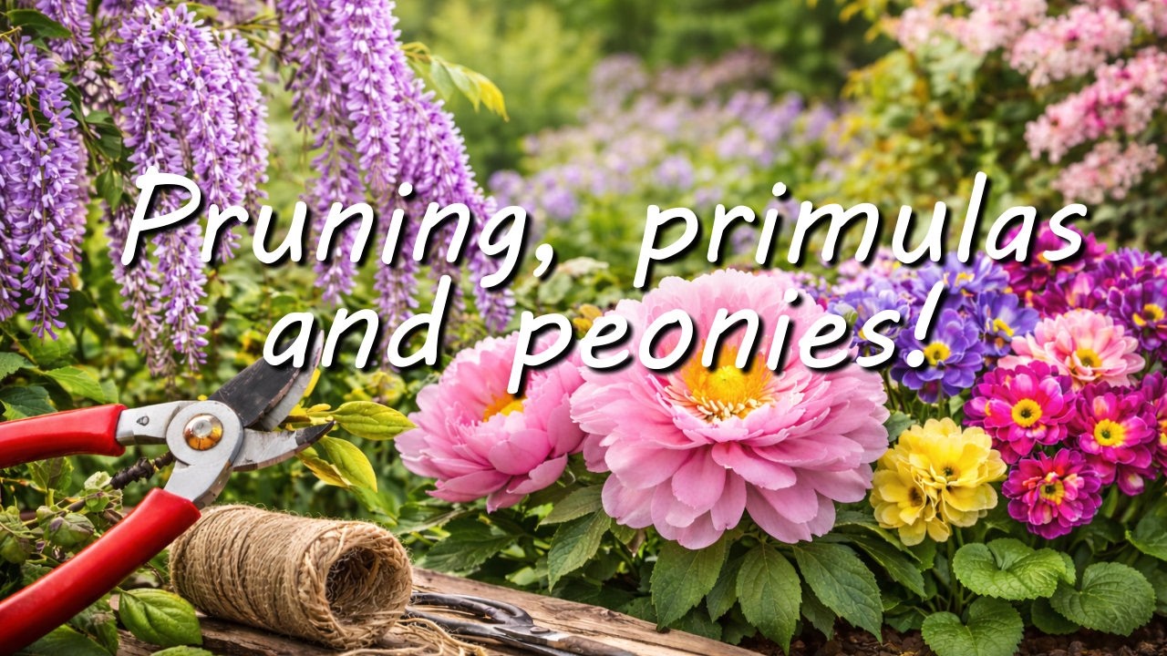 Episode 6 - Pruning, Primulas and Peonies!