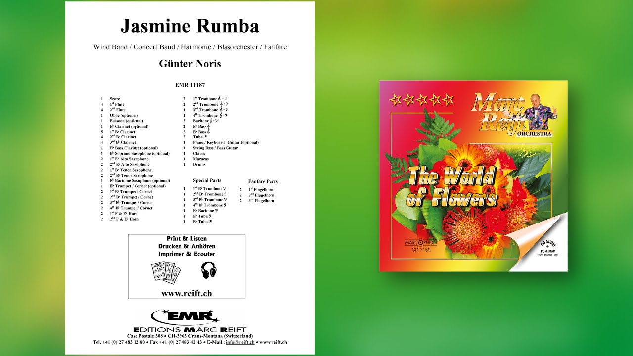Günter Noris: Jasmine Rumba - Editions Marc Reift - for Concert Band