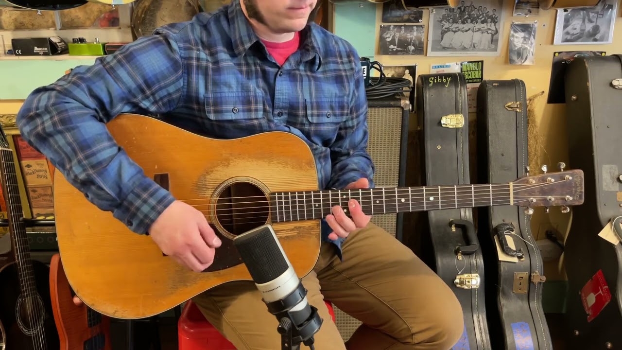 1957 Martin D-18 dreadnought guitar